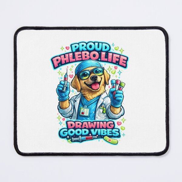 Item preview, Proud Phlebo Life Drawing Good Vibes – Cute Dog Phlebotomist Design designed and sold by ClinicalHubs.