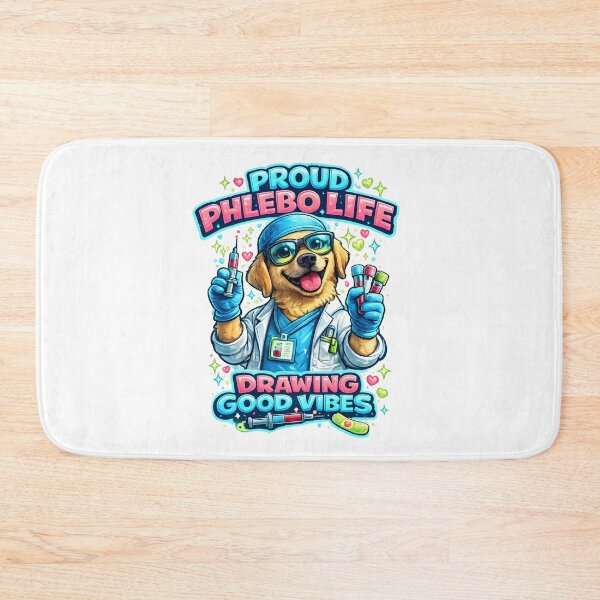 Item preview, Proud Phlebo Life Drawing Good Vibes – Cute Dog Phlebotomist Design designed and sold by ClinicalHubs.