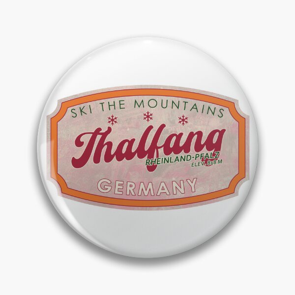 Item preview, Thalfang, Germany, Rheinland-Pfalz, Ski, textured skiing badge designed and sold by Wanderful-roads.