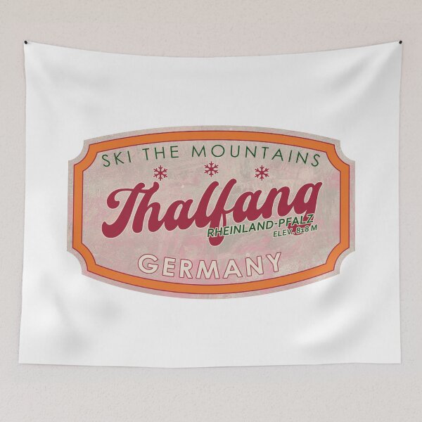 Item preview, Thalfang, Germany, Rheinland-Pfalz, Ski, textured skiing badge designed and sold by Wanderful-roads.