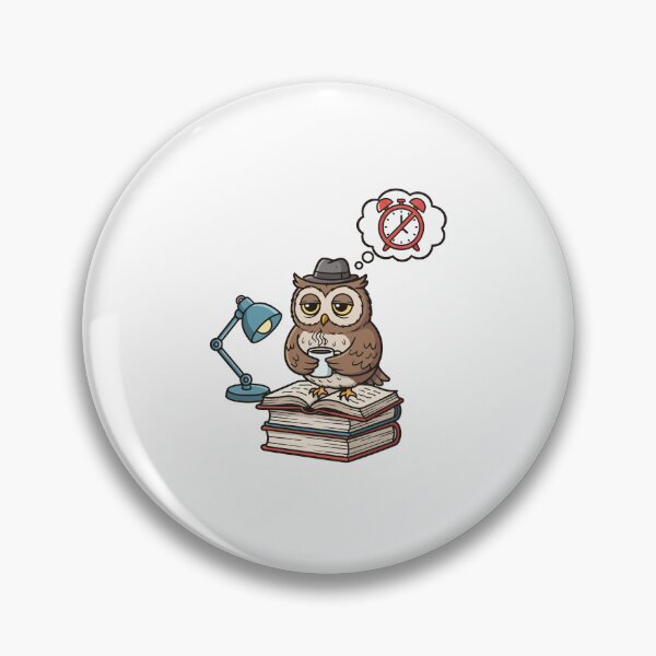 Item preview, Tired Night Owl Professor Drinking Coffee designed and sold by mkilpt.