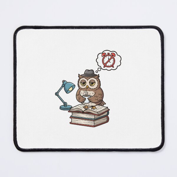 Item preview, Tired Night Owl Professor Drinking Coffee designed and sold by mkilpt.