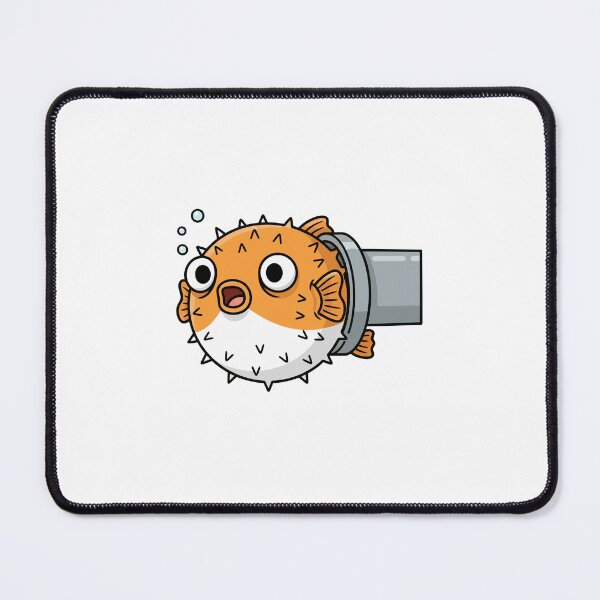 Item preview, Funny Pufferfish Stuck in a Pipe designed and sold by mkilpt.