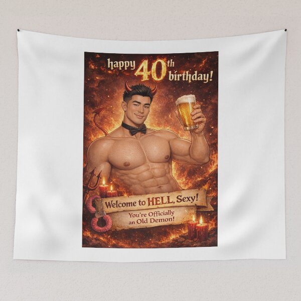 Item preview, Happy 40th Birthday Welcome to Hell Sexy Devil designed and sold by Aryabek.