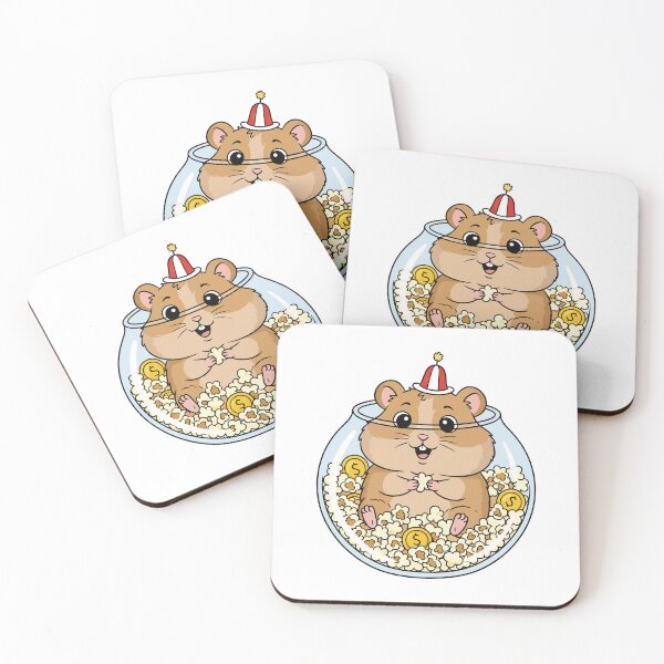 Item preview, Rich Hamster Eating Popcorn in Money Bowl designed and sold by mkilpt.