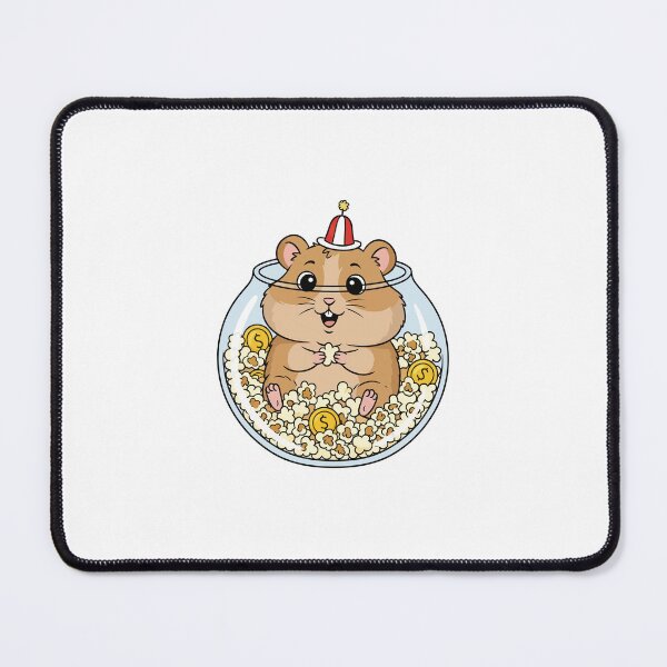 Item preview, Rich Hamster Eating Popcorn in Money Bowl designed and sold by mkilpt.