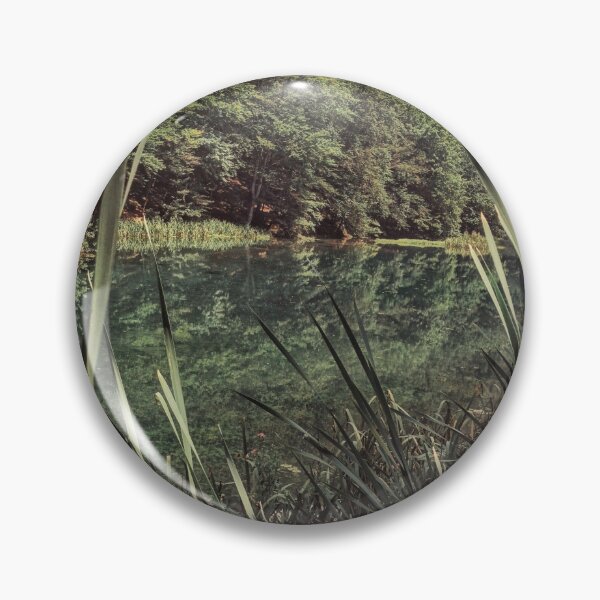 Item preview, Hidden Mountain Lake | Emerald Forest Reflection | Serene Wild Nature Photography designed and sold by SergioMiklos.