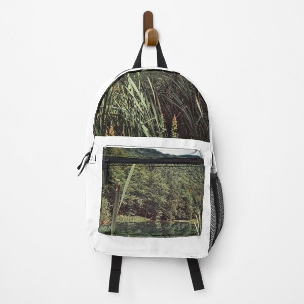 Item preview, Hidden Mountain Lake | Emerald Forest Reflection | Serene Wild Nature Photography designed and sold by SergioMiklos.