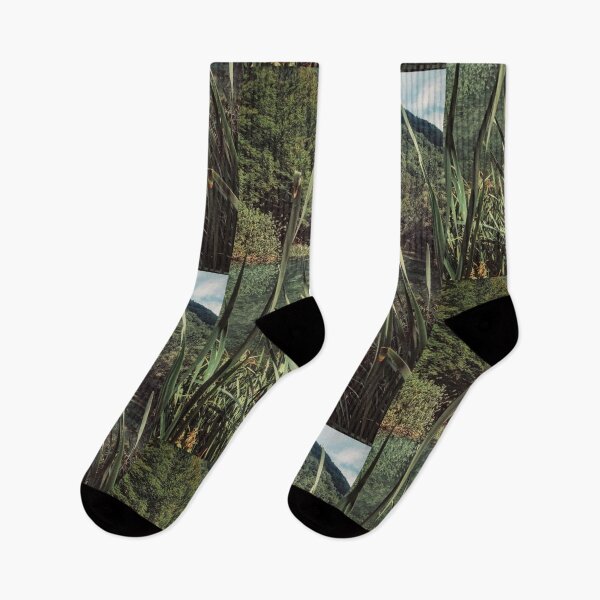 Item preview, Hidden Mountain Lake | Emerald Forest Reflection | Serene Wild Nature Photography designed and sold by SergioMiklos.