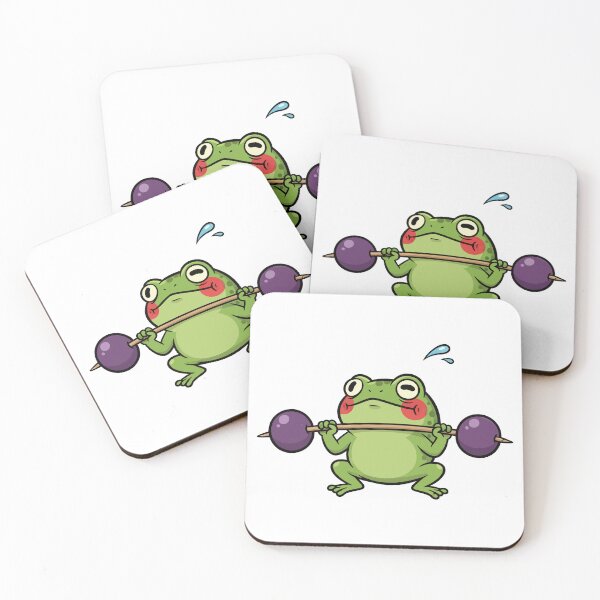 Item preview, Funny Frog Lifting Grape Barbell Gym designed and sold by mkilpt.