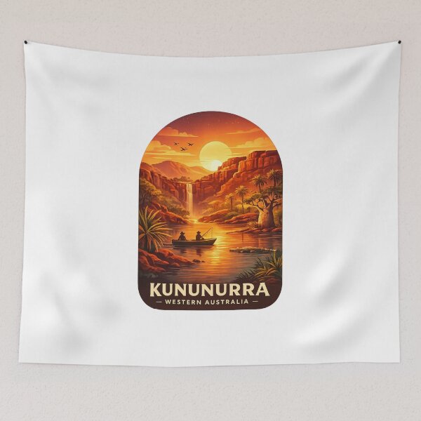 Item preview, Kununurra Western Australia Kimberley Ord River Lake Argyle Purnululu National Park Sunset designed and sold by Aryabek.