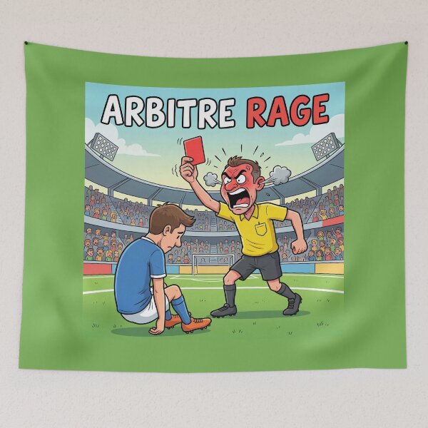 Item preview, Angry Referee – Red Card and Furious Officiating | Football Humor designed and sold by WordPlayStudio.