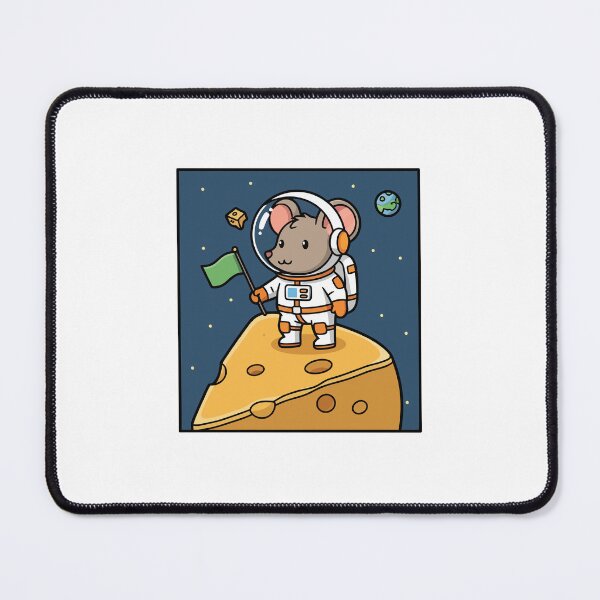 Item preview, Astronaut Mouse Landing on Cheese Moon designed and sold by mkilpt.
