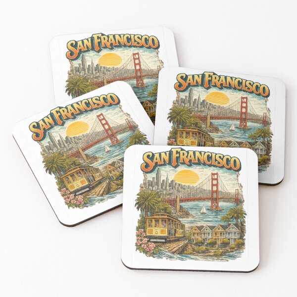 Item preview, Vintage San Francisco Golden Gate Bridge Retro Travel Art designed and sold by Jeeraphat Homrern.