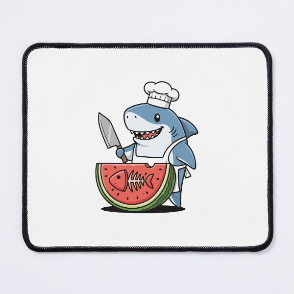 Item preview, Shark Chef Cutting Fish Watermelon designed and sold by mkilpt.