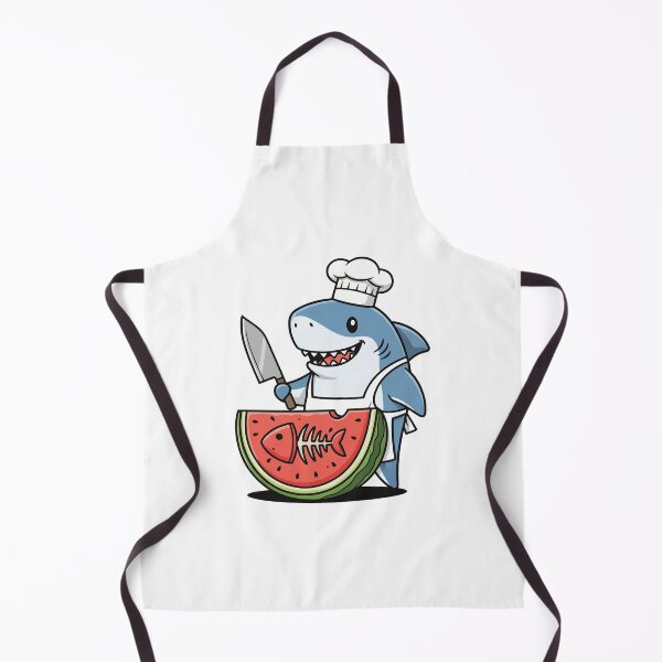 Item preview, Shark Chef Cutting Fish Watermelon designed and sold by mkilpt.