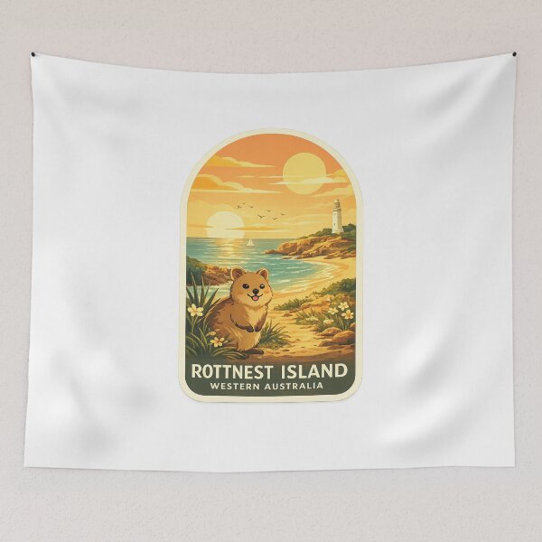 Item preview, Title: Rottnest Island Western Australia Wadjemup Bathurst Lighthouse Pinky Beach Indian Ocean designed and sold by Aryabek.