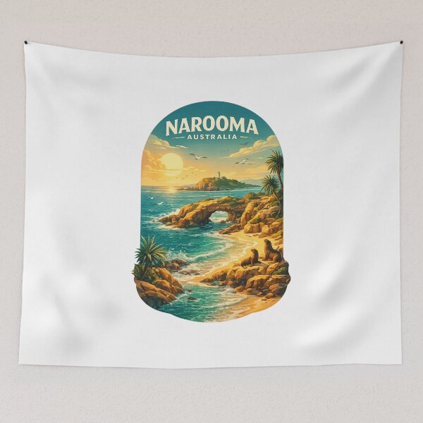 Item preview, Narooma New South Wales Australia Montague Island Glasshouse Rocks Bar Rock Pacific Coast designed and sold by Aryabek.