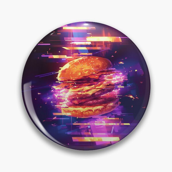 Item preview, Neon Glitch Stacked Burger Art designed and sold by Christian Weiss.