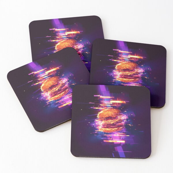 Item preview, Neon Glitch Stacked Burger Art designed and sold by Christian Weiss.