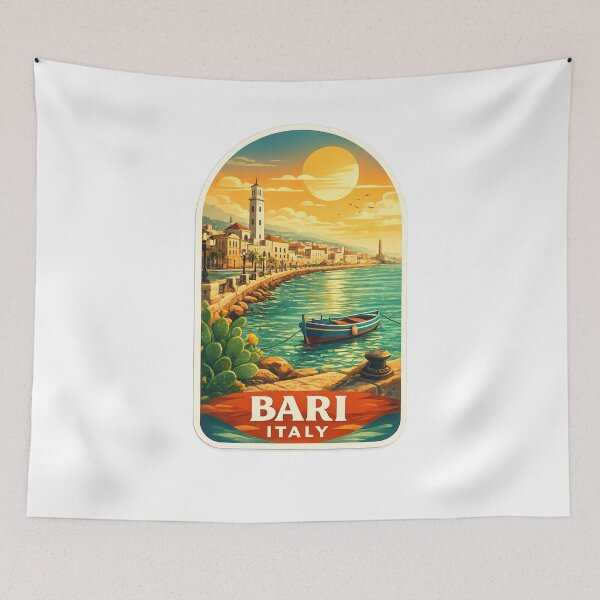 Item preview, Bari Italy Adriatic Sea Lungomare Sunset Old Town designed and sold by Aryabek.