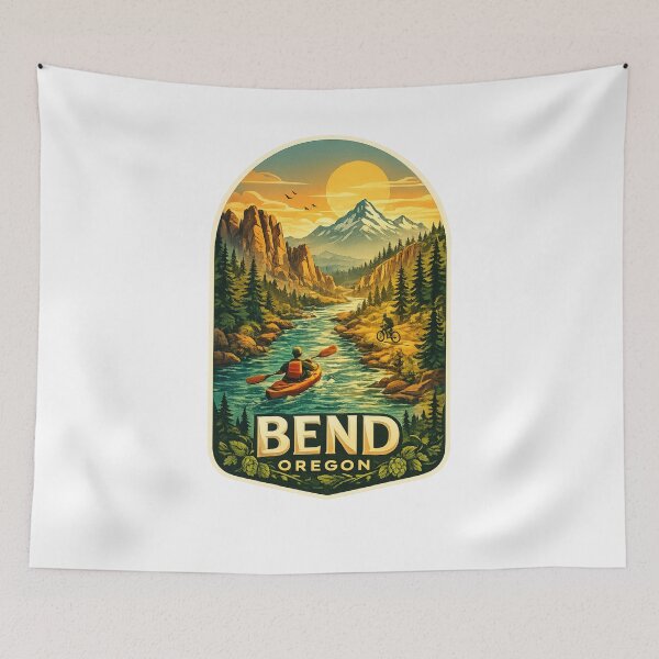 Item preview, Bend Oregon Cascade Mountains Smith Rock Outdoor Adventure designed and sold by Aryabek.