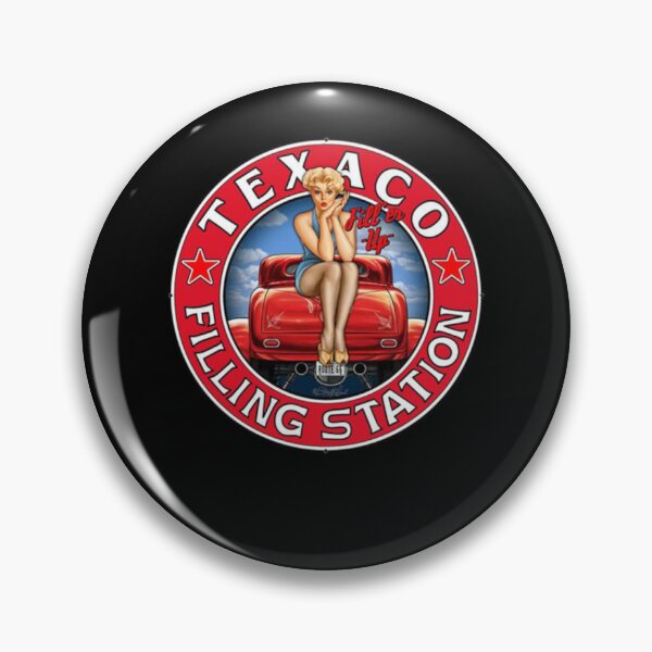 Item preview, Texaco Filling Station Pin Up Girl Gas Logo  designed and sold by ichourshop.