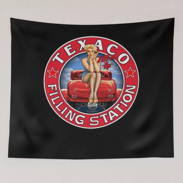Item preview, Texaco Filling Station Pin Up Girl Gas Logo  designed and sold by ichourshop.