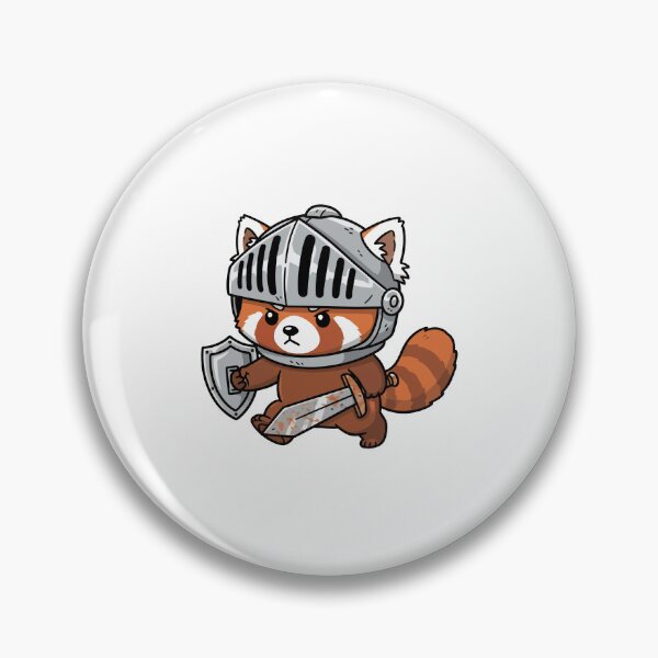Item preview, Brave Red Panda Knight in Armor designed and sold by mkilpt.