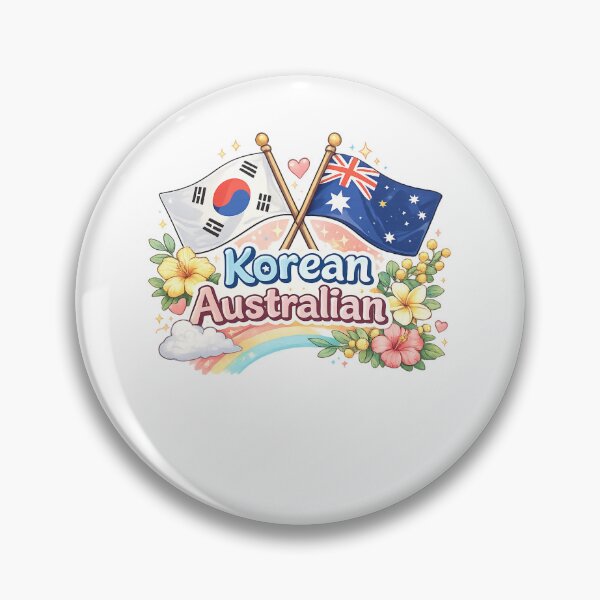 Item preview, Korean Australian Heritage Flags Floral Rainbow Pride designed and sold by Aryabek.