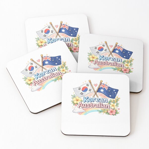 Item preview, Korean Australian Heritage Flags Floral Rainbow Pride designed and sold by Aryabek.