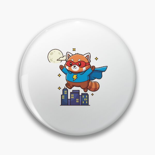 Item preview, Super Red Panda Flying Over City designed and sold by mkilpt.