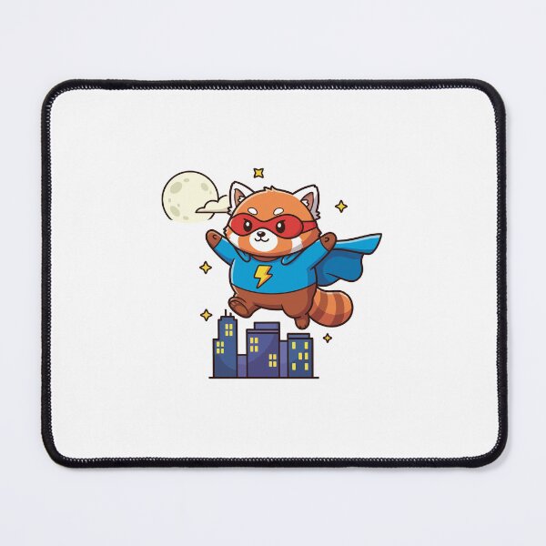Item preview, Super Red Panda Flying Over City designed and sold by mkilpt.