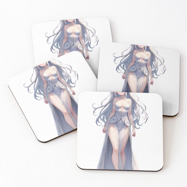 Item preview, Celestial Elegance: Pure White Anime Goddess Sticker designed and sold by R.S stckers.