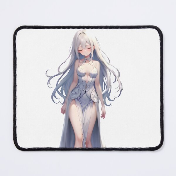 Item preview, Celestial Elegance: Pure White Anime Goddess Sticker designed and sold by R.S stckers.