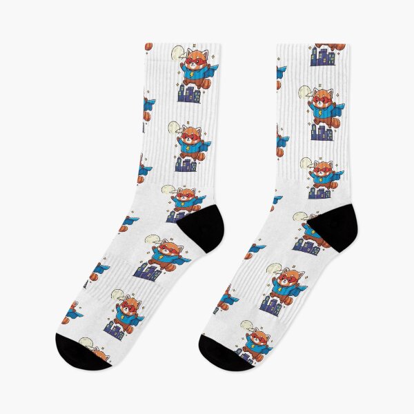 Item preview, Super Red Panda Flying Over City designed and sold by mkilpt.