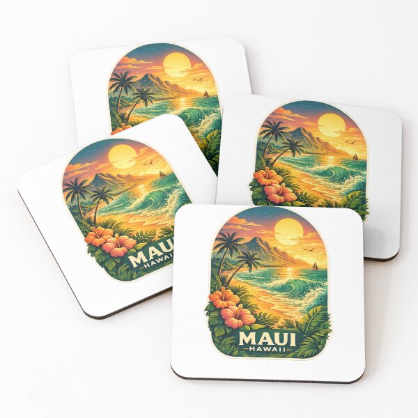 Item preview, Maui Hawaii Tropical Sunset Hibiscus Beach designed and sold by Aryabek.