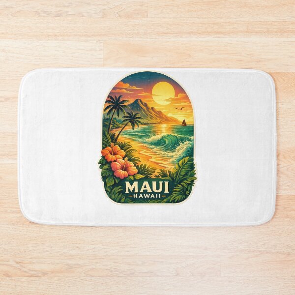 Item preview, Maui Hawaii Tropical Sunset Hibiscus Beach designed and sold by Aryabek.