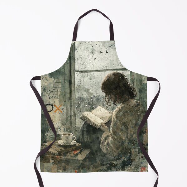 Item preview, Rainy Window Reading Girl Poster – Cozy Aesthetic Wall Art, Dark Academia Book Lover Decor, Vintage Mixed Media Collage Art Print designed and sold by art2print.