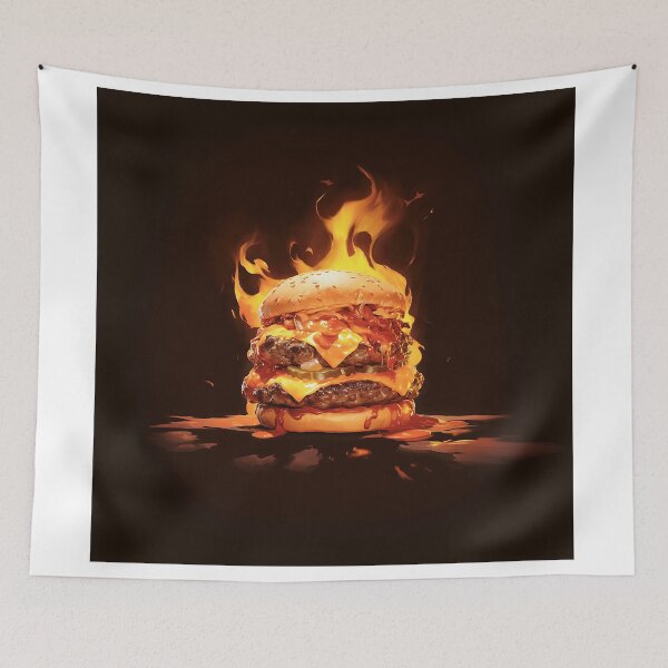 Item preview, Flaming Lava Cheese Burger Stack designed and sold by Christian Weiss.