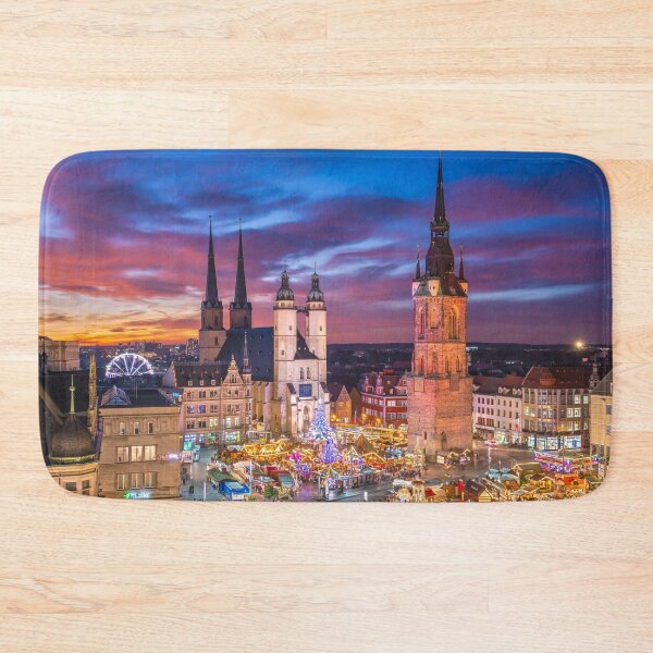 Item preview, Night skyline of Halle (Saale), Germany designed and sold by Michael Abid.
