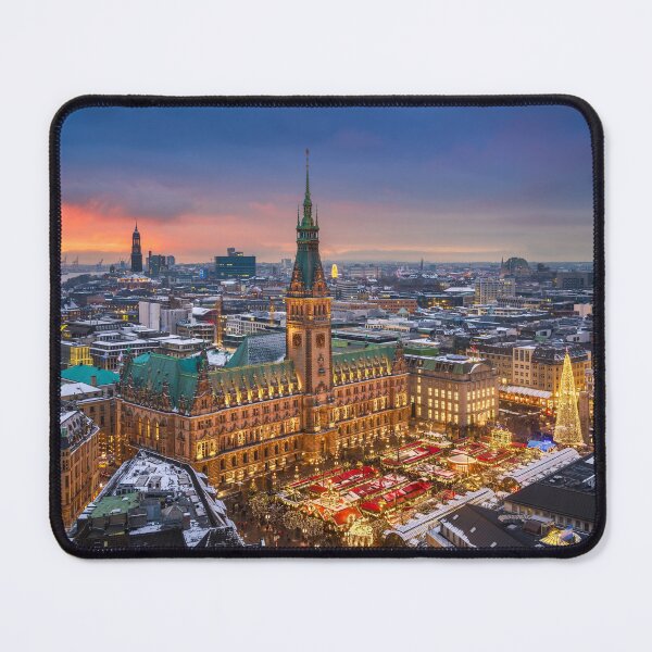Item preview, Town Hall and Christmas market in Hamburg, Germany designed and sold by Michael Abid.