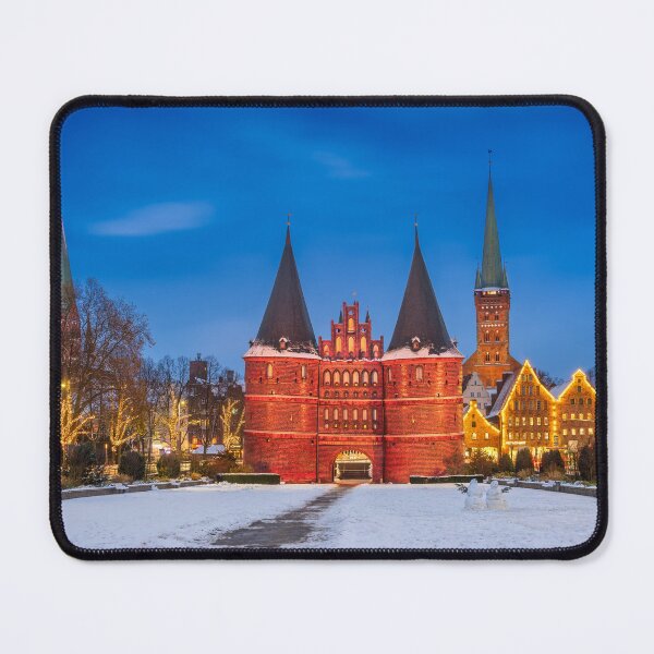 Item preview, Winter view of Holstentor in Lubeck, Germany designed and sold by Michael Abid.