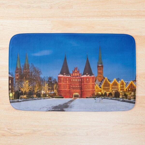 Item preview, Winter view of Holstentor in Lubeck, Germany designed and sold by Michael Abid.