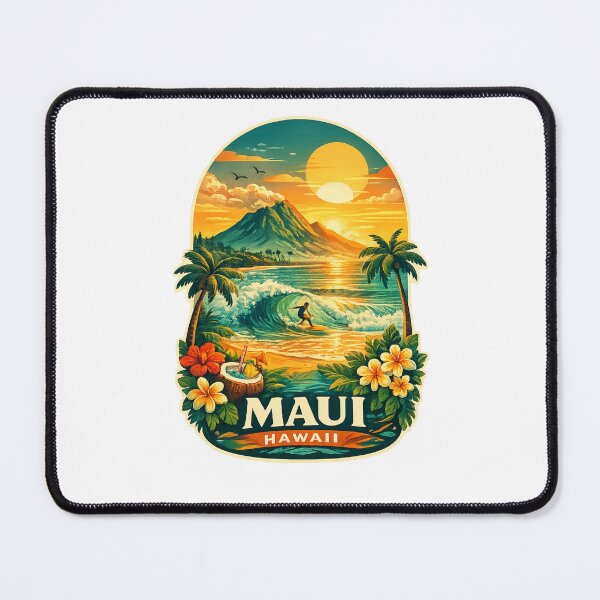 Item preview, Maui Hawaii Surfing Sunset Haleakala Coast designed and sold by Places On Earth.