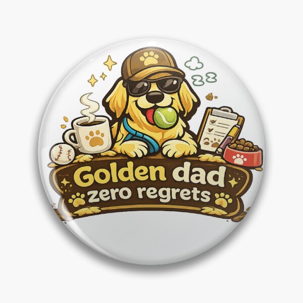 Item preview, Golden Dad Zero Regrets Golden Retriever Gift designed and sold by WildVista.