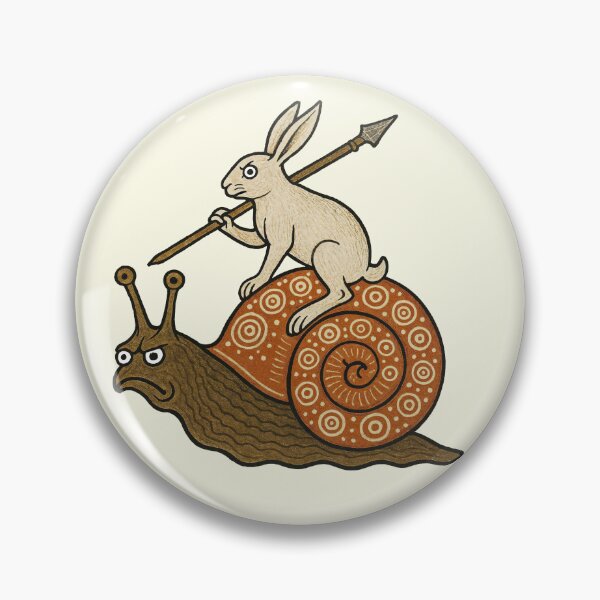 Item preview, Medieval Rabbit: Snail Rider designed and sold by ebrawne.