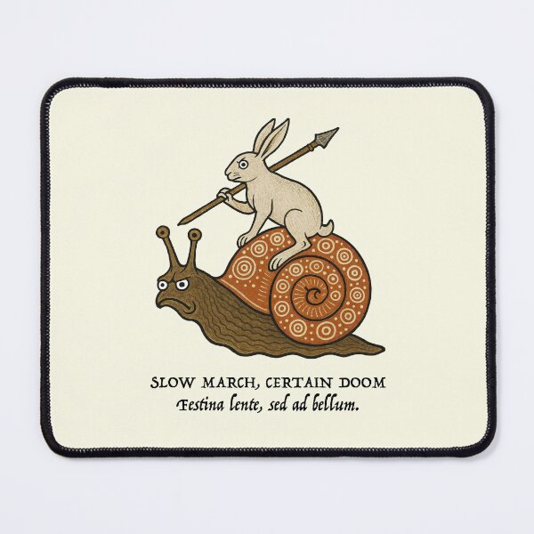 Item preview, Medieval Rabbit: Snail Rider designed and sold by ebrawne.