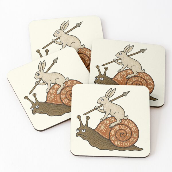 Item preview, Medieval Rabbit: Snail Rider designed and sold by ebrawne.
