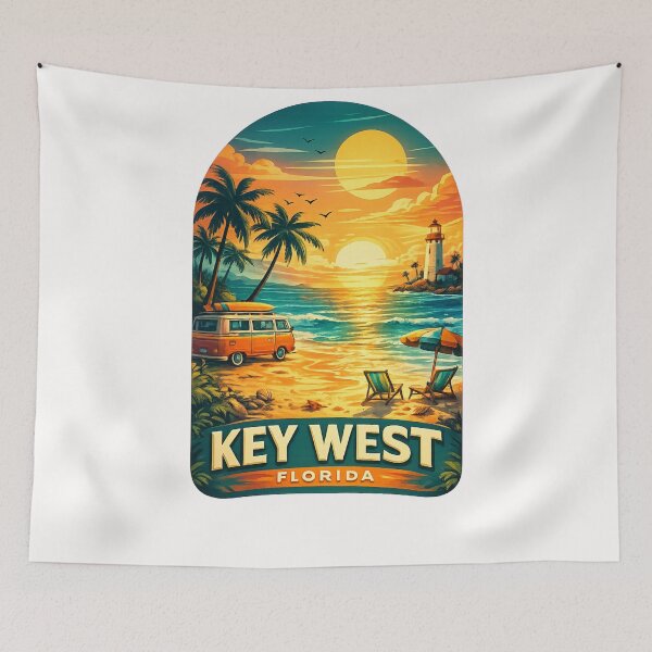 Item preview, Key West Florida Sunset Beach Palm Trees designed and sold by Places On Earth.